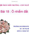 Bài giảng Môi trường - Con người - Bài 18: Ô nhiễm đất