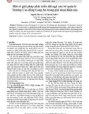 Một số giải pháp phát triển đội ngũ cán bộ quản lý Trường Cao đẳng Long An trong giai đoạn hiện nay