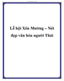 Lễ hội Xên Mường – Nét đẹp văn hóa người Thái