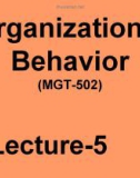 Organizational behavior: Lecture 5 - Dr. Mukhtar Ahmed