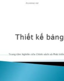 Bài giảng Thiết kế bảng hỏi: Bài 2