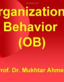 Organizational behavior: Lecture 1 - Dr. Mukhtar Ahmed