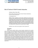 Role of Tourism in Global Economic Integration