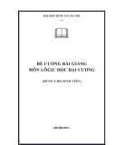 Đề cương bài giảng môn logic học đại cương