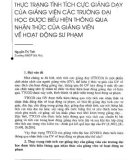 Thực trạng tính tích cực giảng dạy của giảng viên các trường đại học được biểu hiện thông qua nhận thức của giảng viên về hoạt động sư phạm - Nguyễn Thị Tình