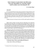 Thực trạng và giải pháp chuyển giao, đào tạo thí điểm các chương trình chất lượng cao cấp độ quốc tế