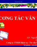 Bài giảng Công tác văn thư