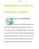 Quảng cáo trực tuyến - xu hướng của tương lai Internet