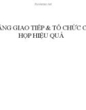 Kỹ năng giao tiếp và tổ chức cuộc họp hiệu quả