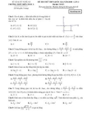 Đề thi thử THPTQG năm 2018 lần 3 môn Toán - Sở GD&ĐT Nghệ An - Mã đề 101