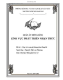 Giáo án Mầm non - Phát triển nhận thức: Dạy trẻ xem giờ đúng trên đồng hồ