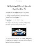 Các bước tạo 1 blog với tên miền riêng (Tạo Blog P1)