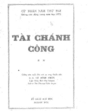 Tài chánh công - Giảng văn dùng trong niên học 1975 (Cuốn II): Phần 1