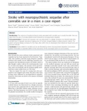 Báo cáo y học: Stroke with neuropsychiatric sequelae after cannabis use in a man: a case report