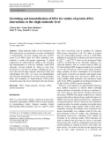 Báo cáo hóa học: Stretching and immobilization of DNA for studies of protein–DNA interactions at the single-molecule level