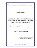 Luận văn Thạc sĩ Toán học: Bài toán biên dạng tuần hoàn với toán tử thuần nhất dương cho phương trình hàm