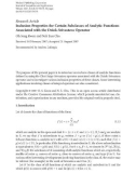 Báo cáo hóa học: Research Article Inclusion Properties for Certain Subclasses of Analytic Functions Associated with the Dziok-Srivastava Operato