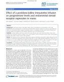 Báo cáo khoa học: Effect of a povidone-iodine intrauterine infusion on progesterone levels and endometrial steroid receptor expression in mares