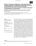 Báo cáo khoa học: Effect of coenzyme modiﬁcation on the structural and catalytic properties of wild-type transketolase and of the variant E418A from Saccharomyces cerevisiae Contrasting protonation state requirements of thiamin diphosphate in decarboxylases and transketolases