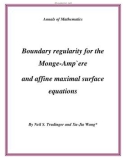 Đề tài Boundary regularity for the Monge-Amp`ere and affine maximal surface equations 