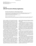 Báo cáo hóa học: Editorial CMOS RF Circuits for Wireless Applications