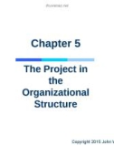 Lecture Project management: A managerial approach – Chapter 5: The project in the organizational structure