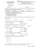 Đề thi KSCL môn Toán năm 2019 lần 3 - THPT Yên Lạc - Mã đề 204