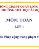 Bài giảng môn Toán lớp 1 năm học 2019-2020 - Bài 27: Phép cộng trong phạm vi 4 (Trường Tiểu học Ái Mộ B)