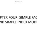 SIMPLE FACTOR AND SIMPLE INDEX MODEL