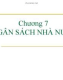 Bài giảng lý thuyết tài chính tiền tệ - chương 7 - Ngân sách nhà nước