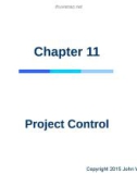 Lecture Project management: A managerial approach – Chapter 11: Project control