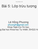 Bài giảng Bài 5: Lớp trừu tượng