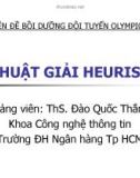 Bài giảng: Thuật giải Heuristic (ThS. Đào Quốc Thắng)