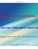 Bài giảng Mạng và an ninh thông tin lĩnh vực: Công nghệ thông tin