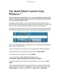 Tạo thanh Quick Launch trong Windows 7