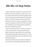 Bắt đầu với blog Online