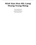 Kính Vạn Hoa 40: Lang Thang Trong Rừng