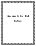 Làng sừng Đô Hai - Tỉnh Hà Nam