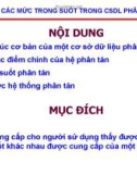 Chương 2: Các mức trong suốt trong CSDL phân tán