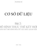 Cơ sở dữ liệu _ Bài 2 Mô hình thực thể kết hợp