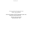 Đề thi tốt nghiệp cao đẳng nghề khóa 3 (2009-2012) - Nghề: Quản trị cơ sở dữ liệu - Môn thi: Thực hành nghề - Mã đề thi: QTCSDL-TH42