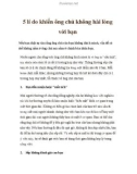 5 lí do khiến ông chủ không hài lòng với bạn