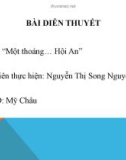 Bài diễn thuyết Một thoáng...Hôi An