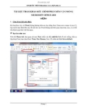 TÀI LIỆU THAM KHẢO ĐIỀU CHỈNH PHẦN MỀM VĂN PHÒNG MICROSOFT OFFICE 2010