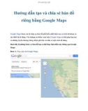 Hướng dẫn tạo và chia sẻ bản đồ riêng bằng Google Maps