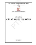 Bài giảng Các kỹ thuật lập trình