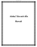 Aloha! Xin mời đến Hawaii