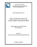 Tóm tắt Luận văn Thạc sĩ Quản trị kinh doanh: Đào tạo nguồn nhân lực tại bưu điện tỉnh Quảng Bình