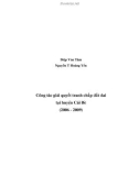 Đề tài: Công tác giải quyết tranh chấp đất đai tại huyện Cái Bè(2006-2009)