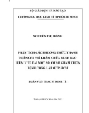 Luận văn Thạc sĩ Kinh tế: Phân tích các phương thức thanh toán chi phí khám chữa bệnh bảo hiểm y tế tại một số cơ sở khám chữa bệnh công lập ở thành phố Hồ Chí Minh